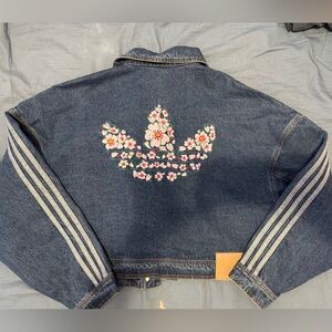 Adidas Cropped denim jacket
